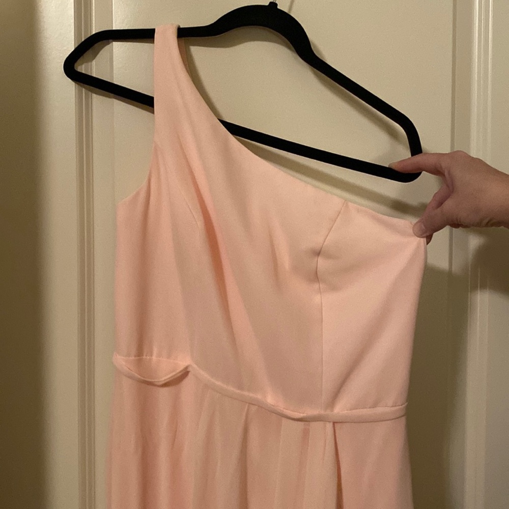 Petal pink bridesmaid dress